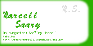 marcell saary business card